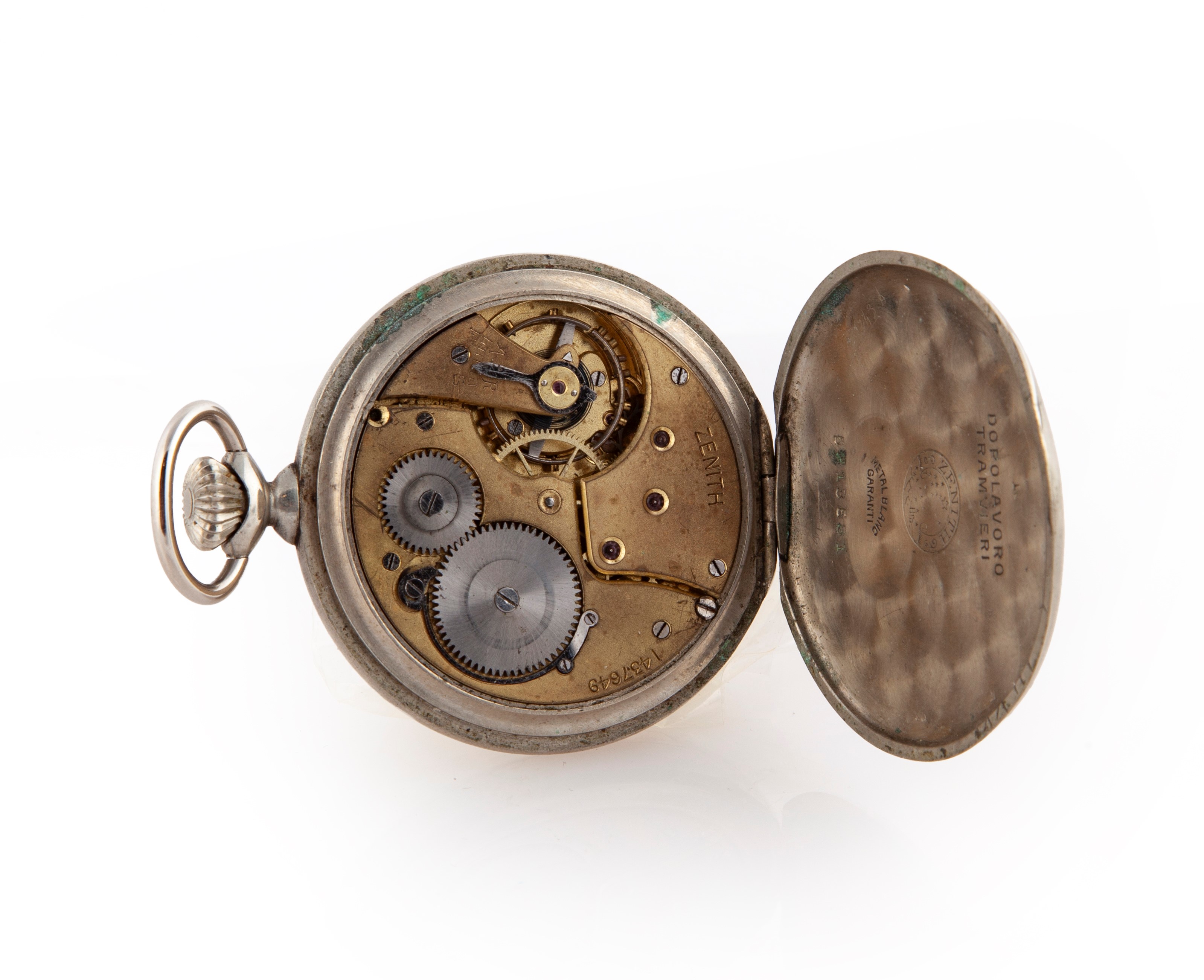 Zenith - Orologio da Tasca da Uomo in Metallo. Meccanismo con Scappamento Ad Ancora, Bilanciere c...