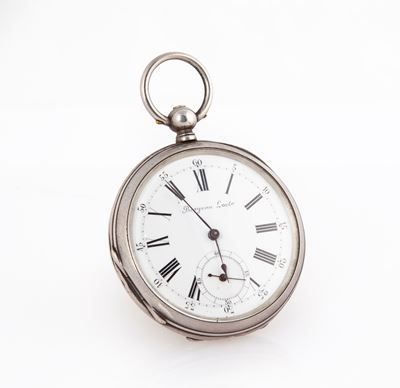 Bergeon a Locle - Orologio da Tasca da Uomo in Argento. Meccanica con Scappamento Ad Ancora, Bila...