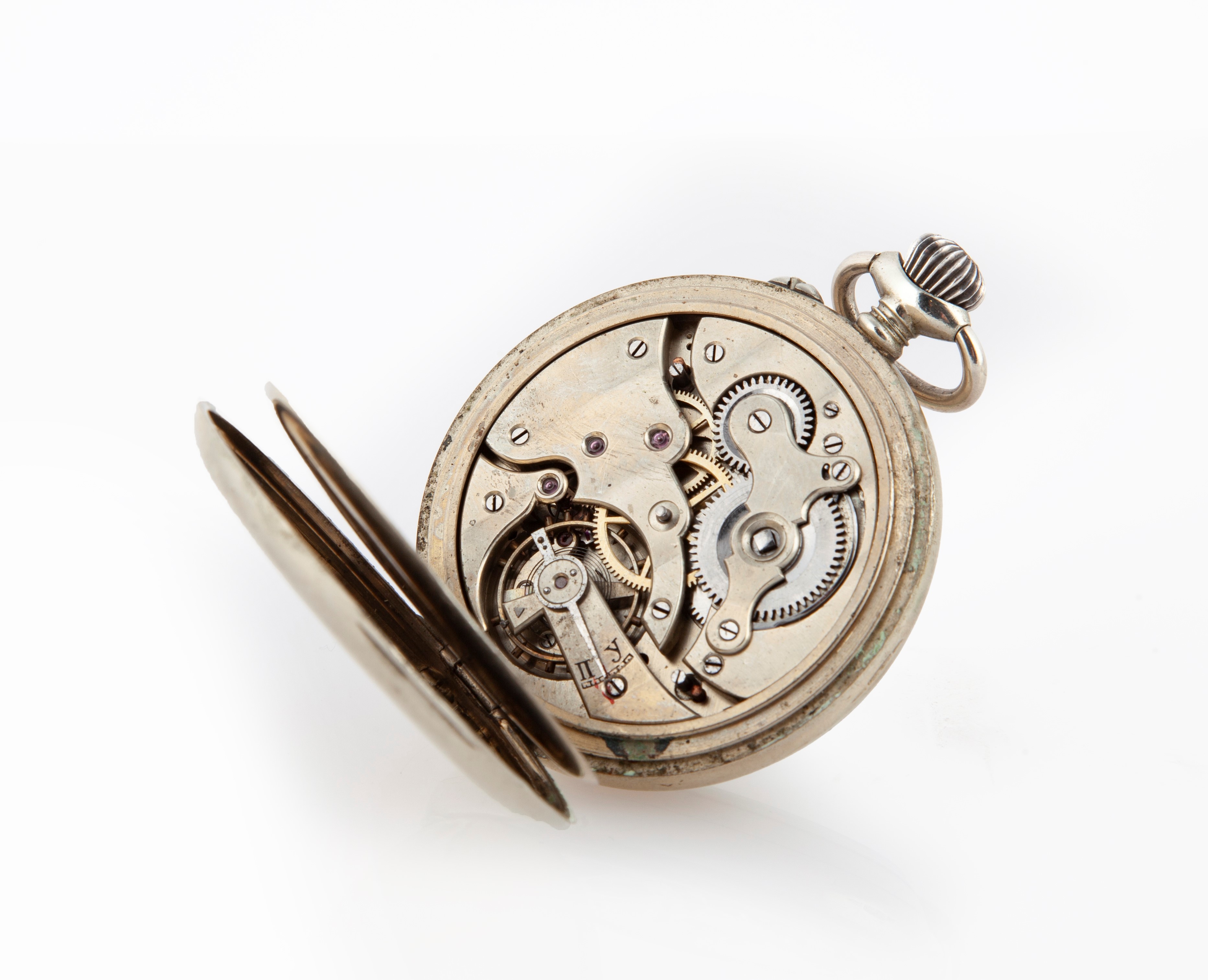 Paul Buhrè - Orologio da Tasca da Uomo in Metallo Cromato. Carica Remontoir. Quadrante in Smalto ...