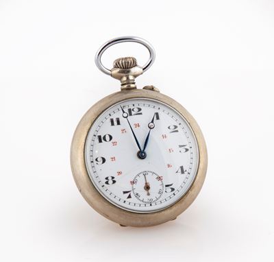 Anonimo - Orologio da Tasca da Uomo in Metallo Argentato. Meccanismo a Cilindro con Carica Remont...