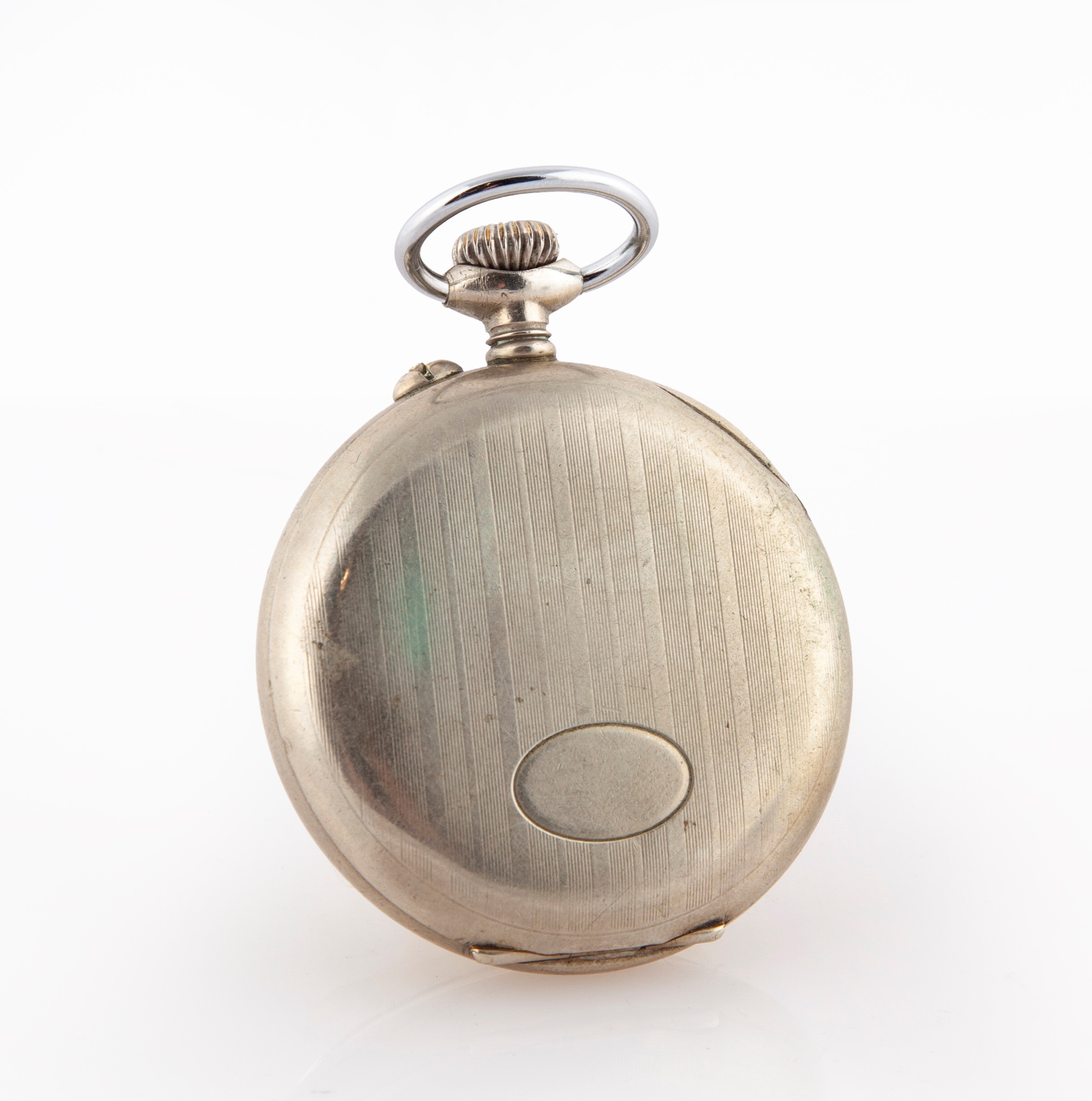 Anonimo - Orologio da Tasca da Uomo in Metallo Argentato. Meccanismo a Cilindro con Carica Remont...