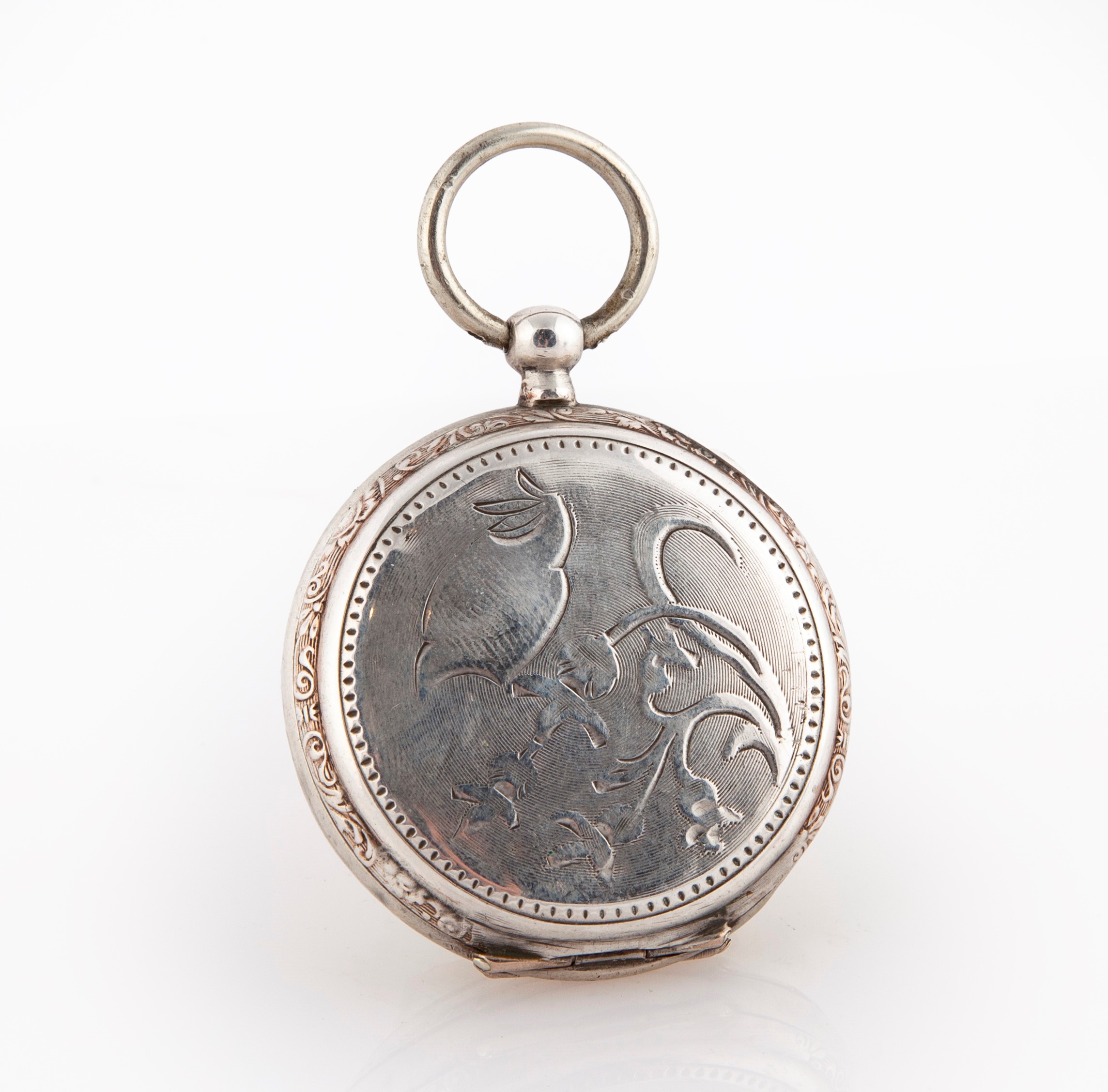Anonimo - Orologio da Tasca da Uomo in Argento 800/000, con Movimento a Cilindro e Carica a Chiav...