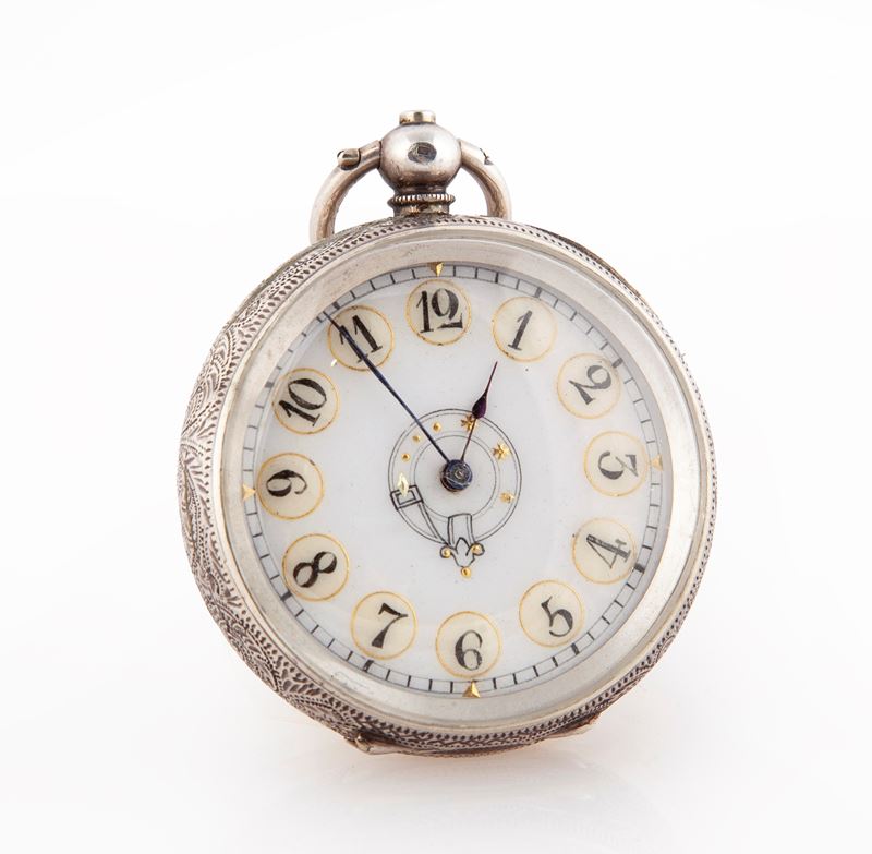 Anonimo - Orologio da Tasca da Uomo in Argento 935/000. Meccanismo con Scappamento a Cilindro, Bi...