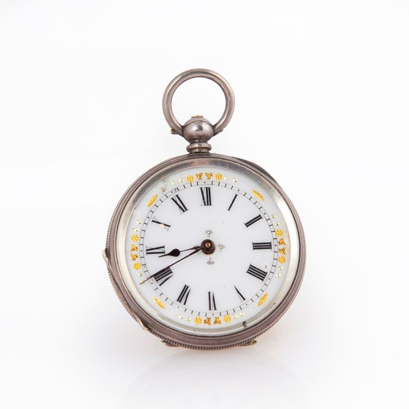 Anonimo - Orologio da Tasca da Uomo in Argento. Movimento con Scappamento a Cilindro, Bilanciere ...