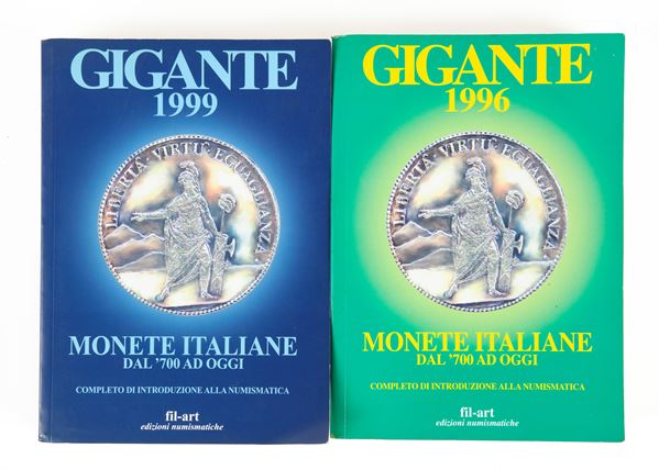2 Cataloghi Gigante Monete Italiane dal '700 ad oggi. Edizione 1996 e 1999