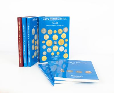 Cataloghi d’asta Nomisma San Marino, sette volumi (Asta 1, 3, 4, 40, 43, 45, 48)