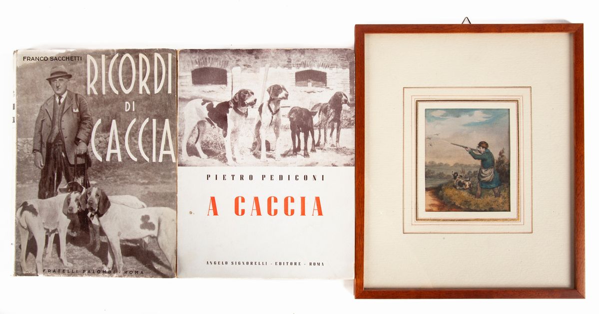5 Libri sulla Caccia: Franco Sacchetti - Ricordi di Caccia, F.lli Palombi Roma s.D.; Arturo Mengo...