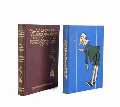2 Libri per Ragazzi: Carlo Collodi- le Avventure di Pinocchio Disegni a Colori di Attilio Mussino...
