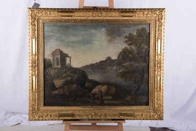 Paesaggio con Viandanti e Tempietto