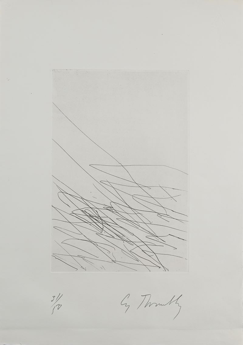 Cy Twombly - Dalla Cartella "11 Grey Paintings 1967-1970"