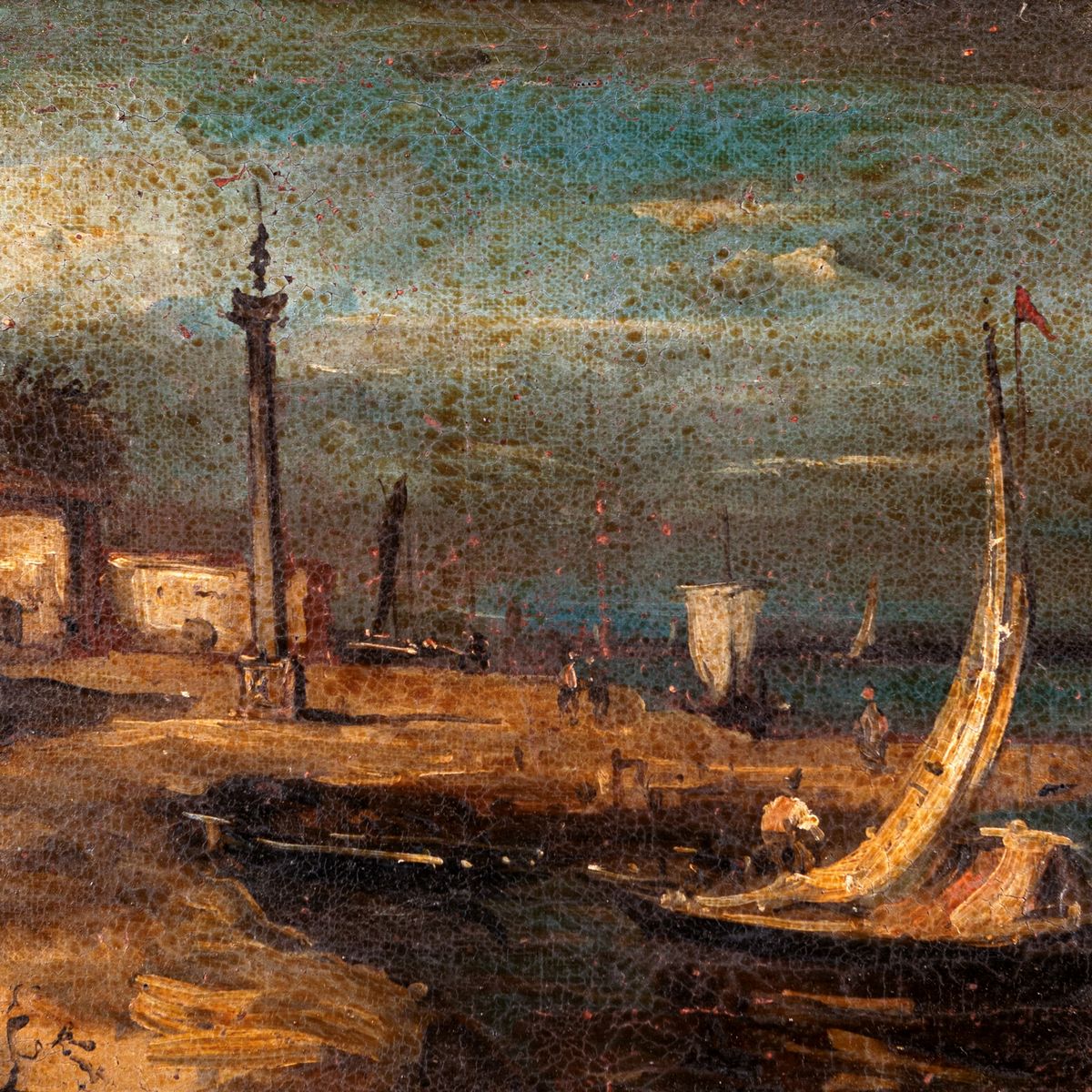 Pittore Fine del XVIII Secolo - Due Vedute di Venezia