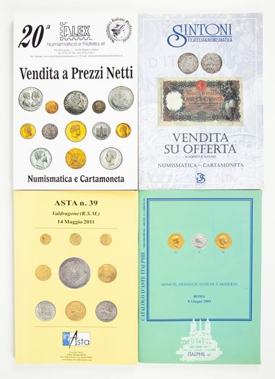Cataloghi d’asta numismatici e affini, raccolta editoriale