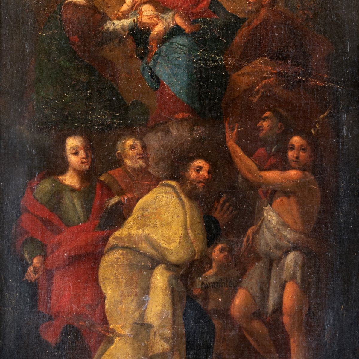 Scuola Romana del XVIII Secolo - Madonna con Gesù e Santi