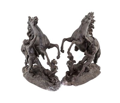Coppia di Sculture in Bronzo "cavalli"