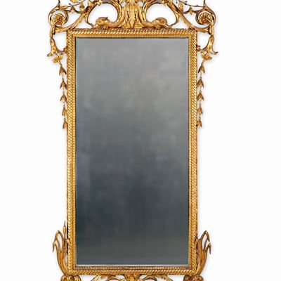 Grande Specchiera in Legno Intagliato e Dorato, Lucca, XVIII Secolo