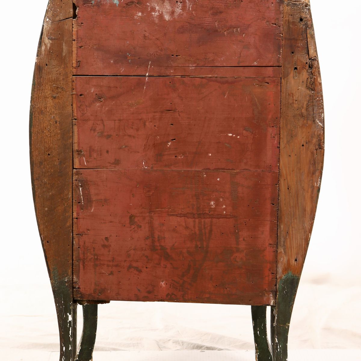 Comodino in Legno Laccato Verde, XIX Secolo