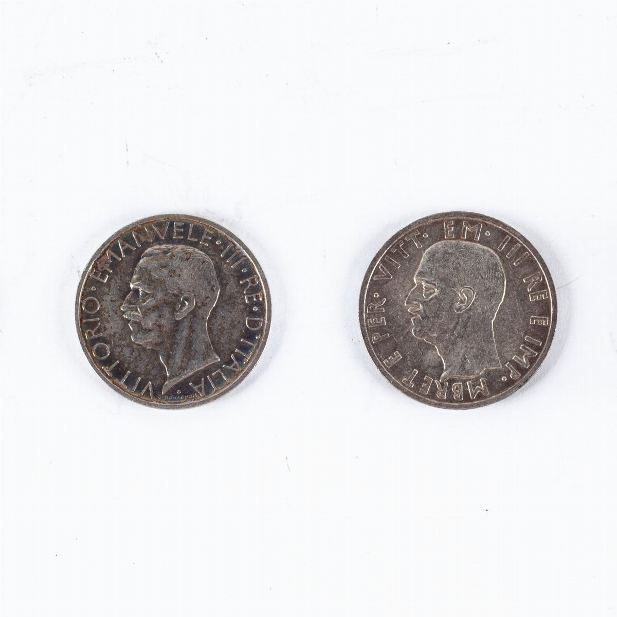 5 Lek XVII 1939 Albania; 5 Lire 1927; 2 Monete da 5 Lire 1929 Vittorio Emanuele II Regno D'italia