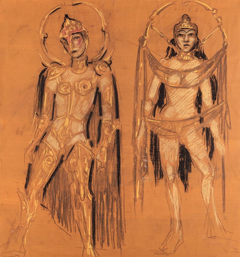 Danilo Donati - Senza Titolo (disegno per Costumi di Scena)