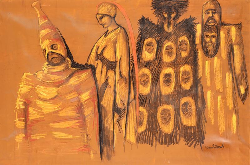 Danilo Donati - Senza Titolo (disegno per Costumi di Scena)