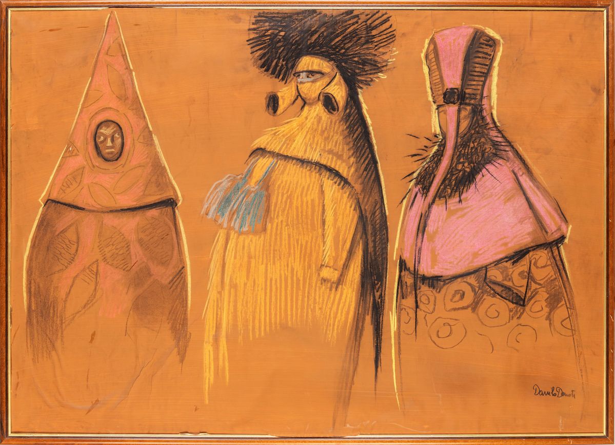 Danilo Donati - Senza Titolo (disegno per Costumi di Scena)