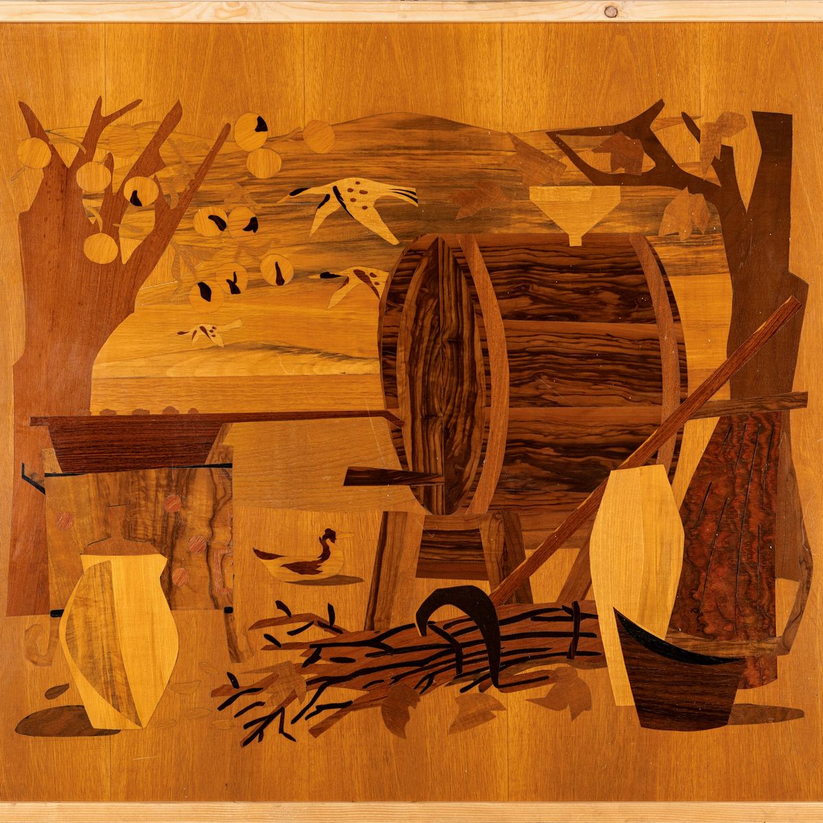 Coppia di Tarsie Lignee, 1950 Circa