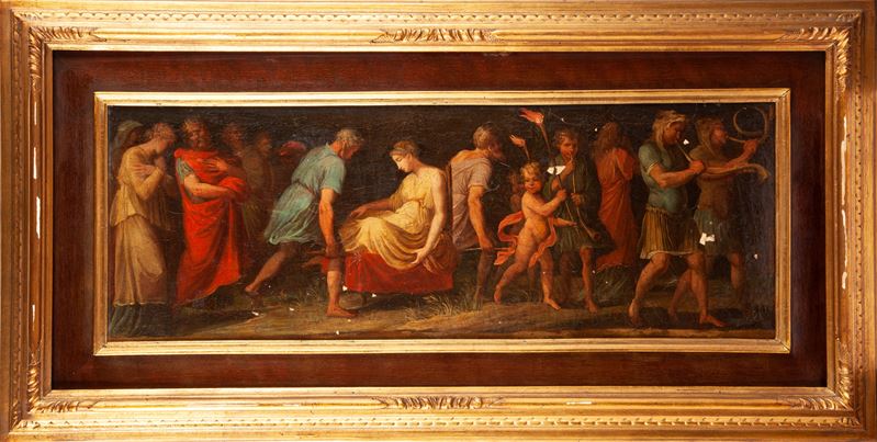 Scuola Francese, Fine del XVIII Secolo - Scena di Corteo Nuziale Romano