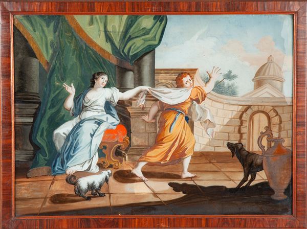 Scuola francese, fine del XVIII secolo - Giuseppe e la moglie di Putifarre 