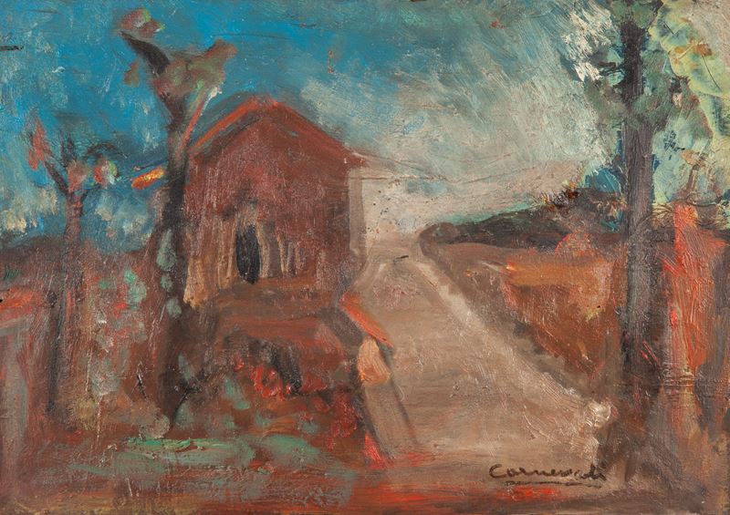 Luigi Carnevali - Paesaggio con Casolare