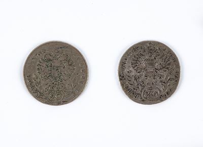 20 Kreuzer Aquila con Scudo Austriaco Ic-fa Vienna 1774 Maria Teresa / 20 Kreuzer e Karlsburg 177...
