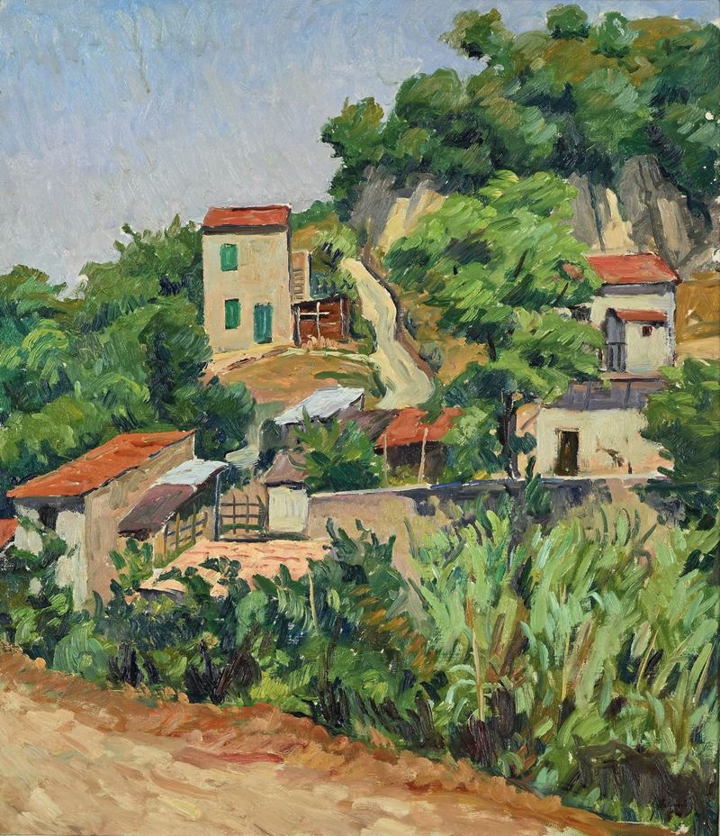 Giuseppe Malagodi - Paesaggio con Casolari