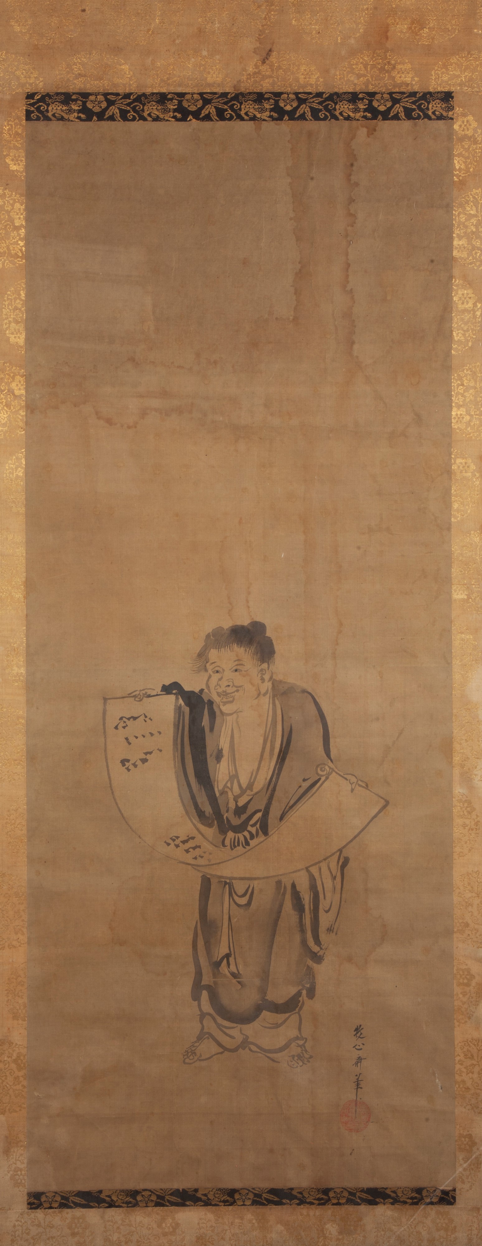 Coppia di Antichi Pannelli Giapponesi, Scuola di Nakahashi Kano, Primo Periodo Edo