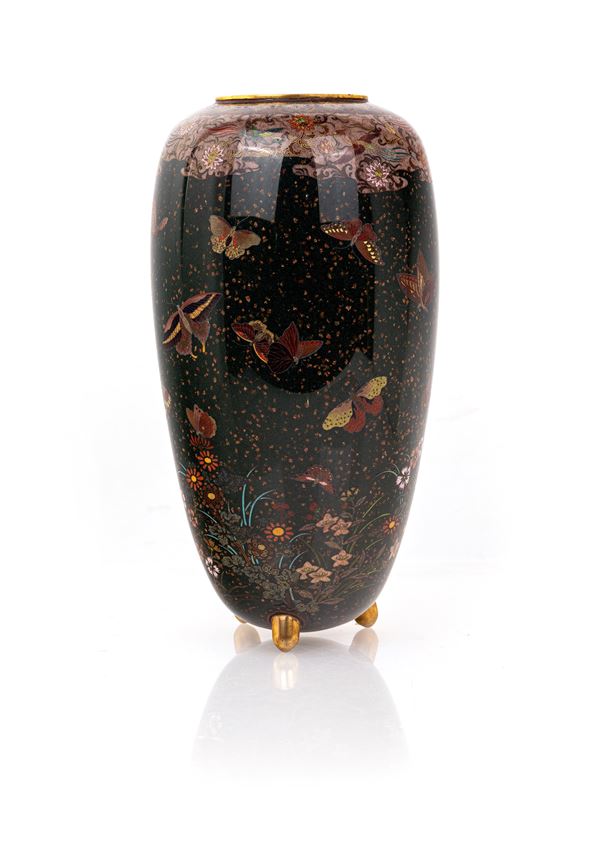 Vaso in rame smaltato, Giappone