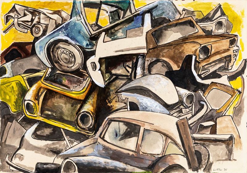 Renato Guttuso - Sfascio di Auto