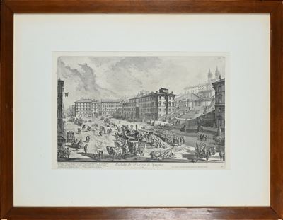 Giovan Battista Piranesi - Veduta di Piazza di Spagna (calcografia Nazionale)