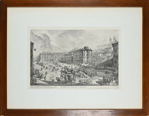 Giovan Battista Piranesi - Veduta di Piazza di Spagna (Calcografia nazionale)