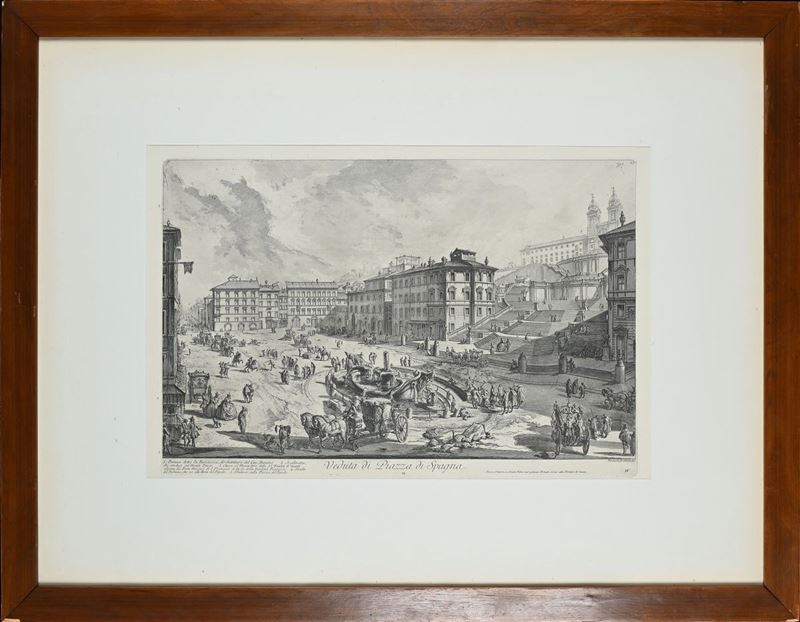 Giovan Battista Piranesi - Veduta di Piazza di Spagna (calcografia Nazionale)