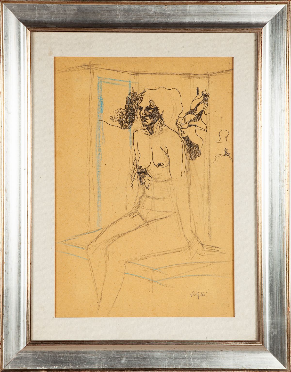 Alberto Sughi - Ritratto di Donna su Carta