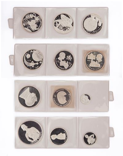 Lotto di Monete Estere Proof: 1.000, 500, 200, 100 Franchi 1970 Benin (dahomey); 500 Franchi 1970...