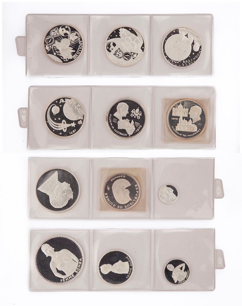 Lotto di Monete Estere Proof: 1.000, 500, 200, 100 Franchi 1970 Benin (dahomey); 500 Franchi 1970...
