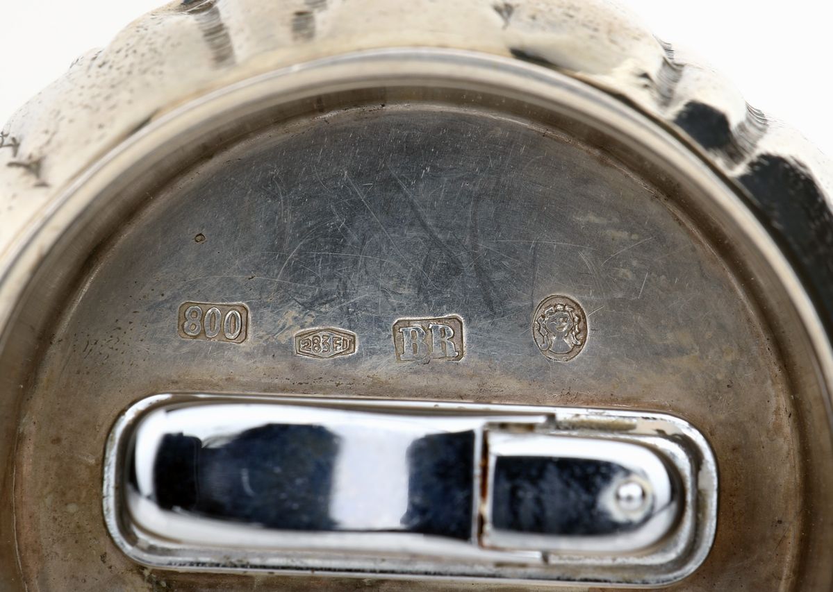 Accendino da Tavolo in Argento 800, Brandimarte
