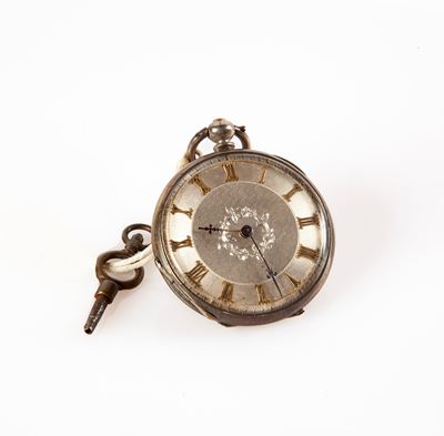 Gindrat & Cie - Orologio da Tasca in Argento 925/000, Meccanica a Cilindro e Carica con Chiavetta...