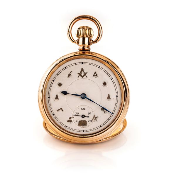 Orologio da tasca, in metallo dorato  (1880)  - Asta Importanti Orologi da Polso e da Tasca - Casa d'Aste Arcadia