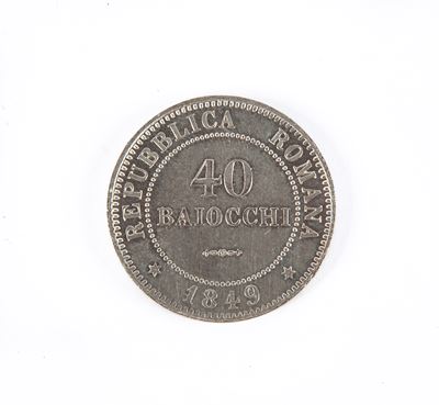 40 Bajocchi 1849 Roma Seconda Repubblica Romana