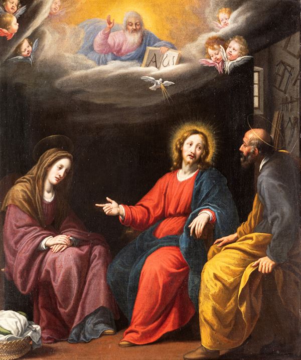 Matteo Rosselli - Sacra Famiglia con Dio Padre e lo Spirito Santo