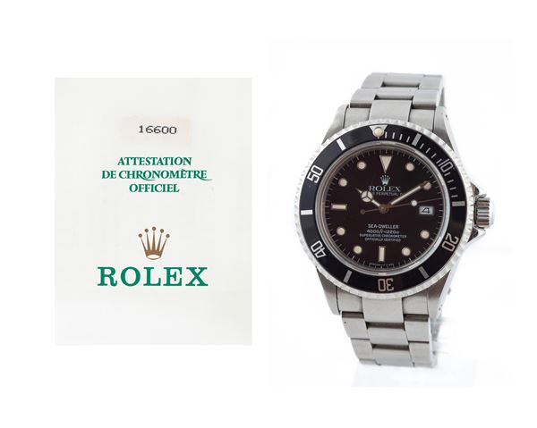 Rolex oyster Sea-Dweller acciaio  (Anno di vendita 1989)  - Asta Importanti Orologi da Polso e da Tasca - Casa d'Aste Arcadia
