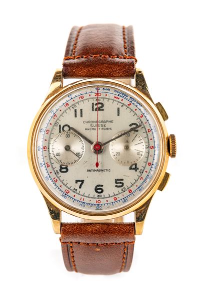 Orologio Cronografo in Oro Cronographe Suisse