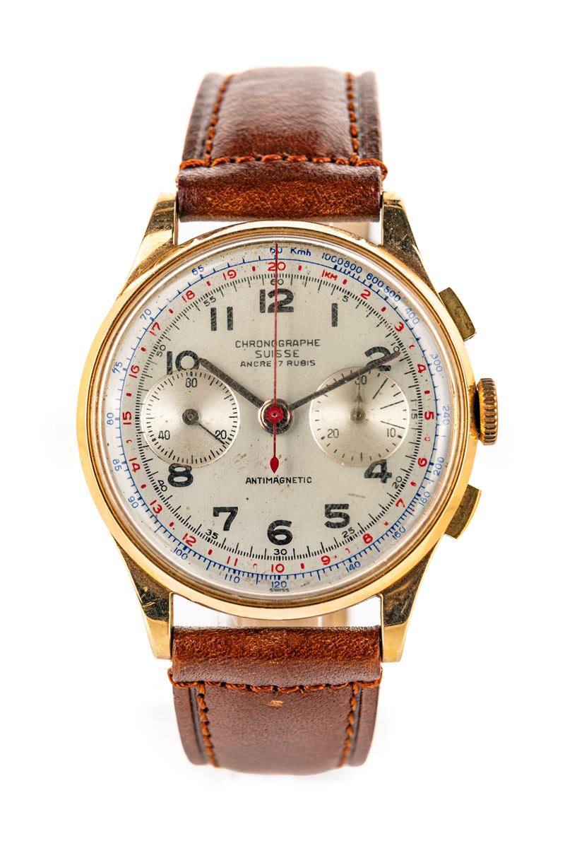 Orologio Cronografo in Oro Cronographe Suisse