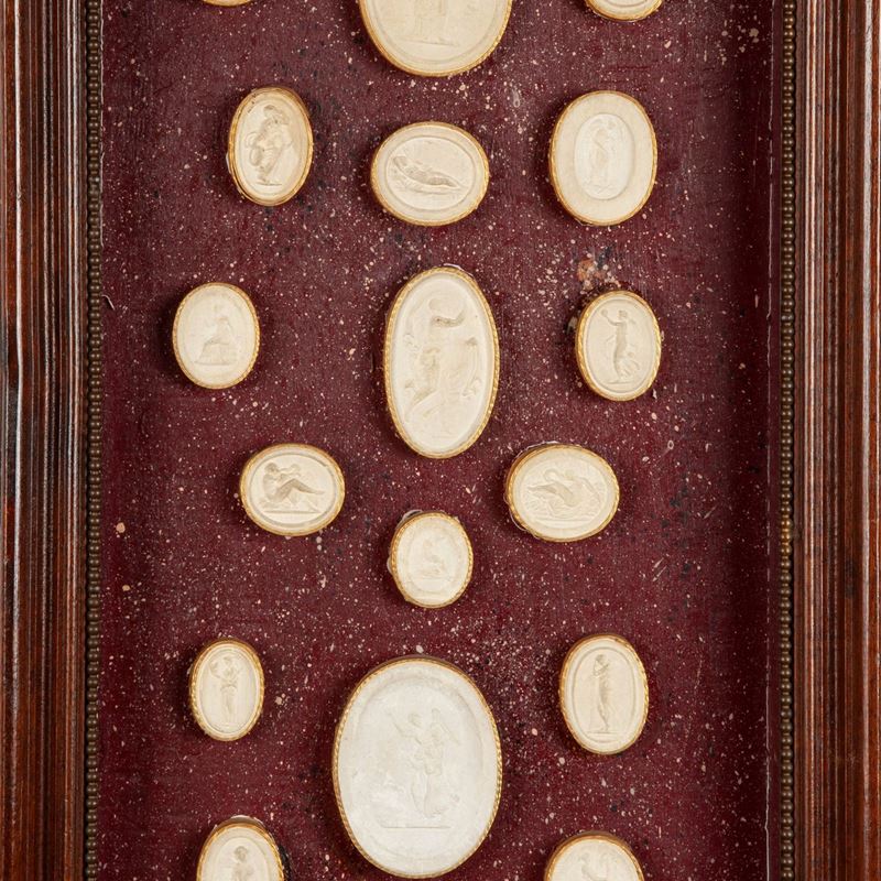 Raccolta di Calchi in Gesso per Camei Entro Tre Cornici, XIX Secolo