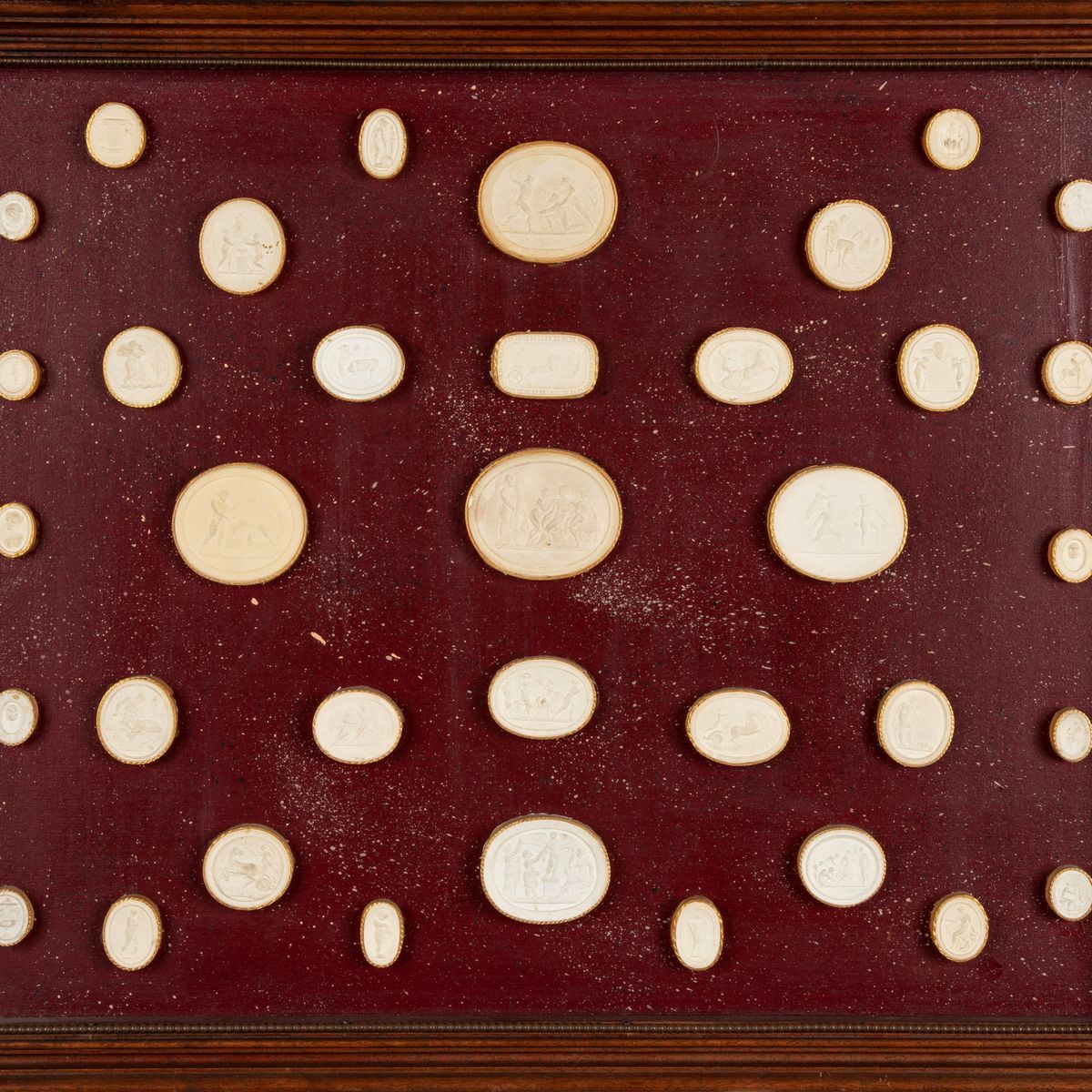 Raccolta di Calchi in Gesso per Camei Entro Tre Cornici, XIX Secolo