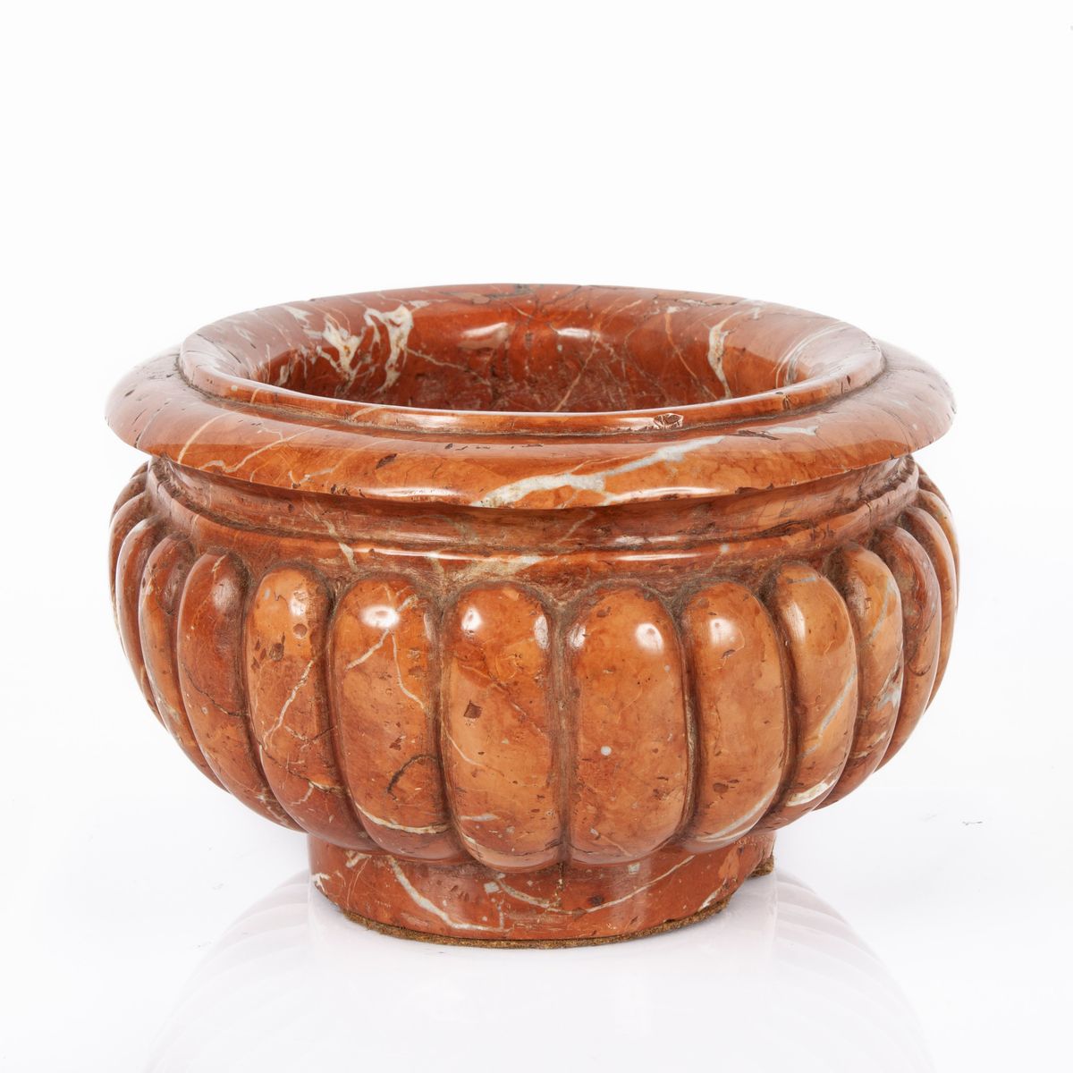 Vasca Ovale in Marmo Rosso Imperiale, XIX Secolo